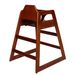Wooden Baby Booster Chair With Adjustable Height, Easy To Clean, Solid Wood Feeding Seat In Walnut Finish_maomaolike.com