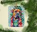 Dogue De Bordeaux Christmas Porcelain Ornament Christmas Tree Hanging Decorations For Home Christmas Holiday, Rectangle, Gift, Multicolor_maomaolike.com