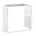 Modern Acrylic End Table, Waterfall Side Table With Rounded Edges And Storage For Small Spaces, 21" X 12" X 21", Clear_maomaolike.com