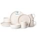 12-Piece Stoneware Dinnerware Sets With Mugs | Microwave & Dishwasher Safe | Non-Toxic Dinner Plates Bowls Set | Stackable Matte Glaze Kitchenware For 3_maomaolike.com