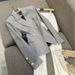 Women's Clothing Ready made gray good aura! Double breasted metal buckle slim fit commuter long sleeve blazer_maomaolike.com