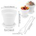40 Pcs Dessert Cup Set With Lid Bottom Tray 40 Plastic Cake Cups 100 Spoon Mini Flower Pot Cups Dessert Ice Cream Yogurt Containers DIY Baking Pudding Holder For Birthday Wedding Party Supplies_maomaolike.com