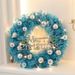 Maritown 24 Inch Blue Christmas Wreaths For Front Door Artificial Christmas Wreath Decorated With Christmas Ball Ornaments Xmas Ornament Wreath For Home Party Indoor Outdoor Window Decor_maomaolike.com