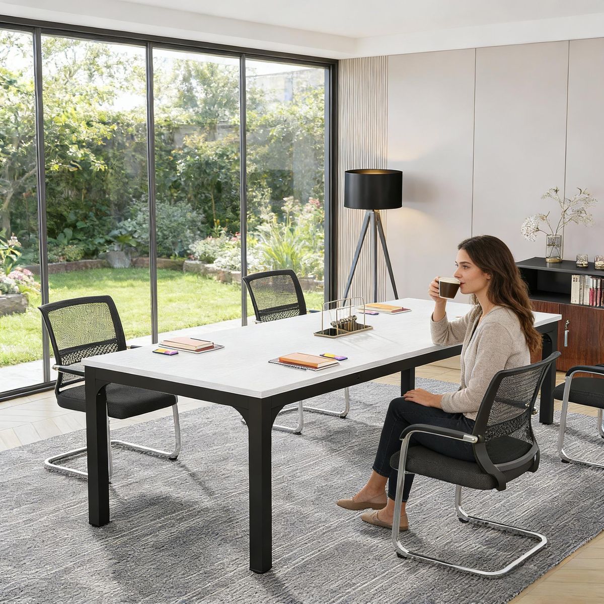 Rectangle Executive Desk Computer Desk 6FT Conference Table_maomaolike.com