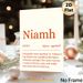 Niamh Name Meaning Painting Poster, Warm-toned Minimalist Typographic Poster, Features Irish Cultural & Mythological Significance, Ideal For Home Wall_maomaolike.com