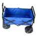 Folding Wagon Garden Shopping Beach Cart (Blue)_maomaolike.com