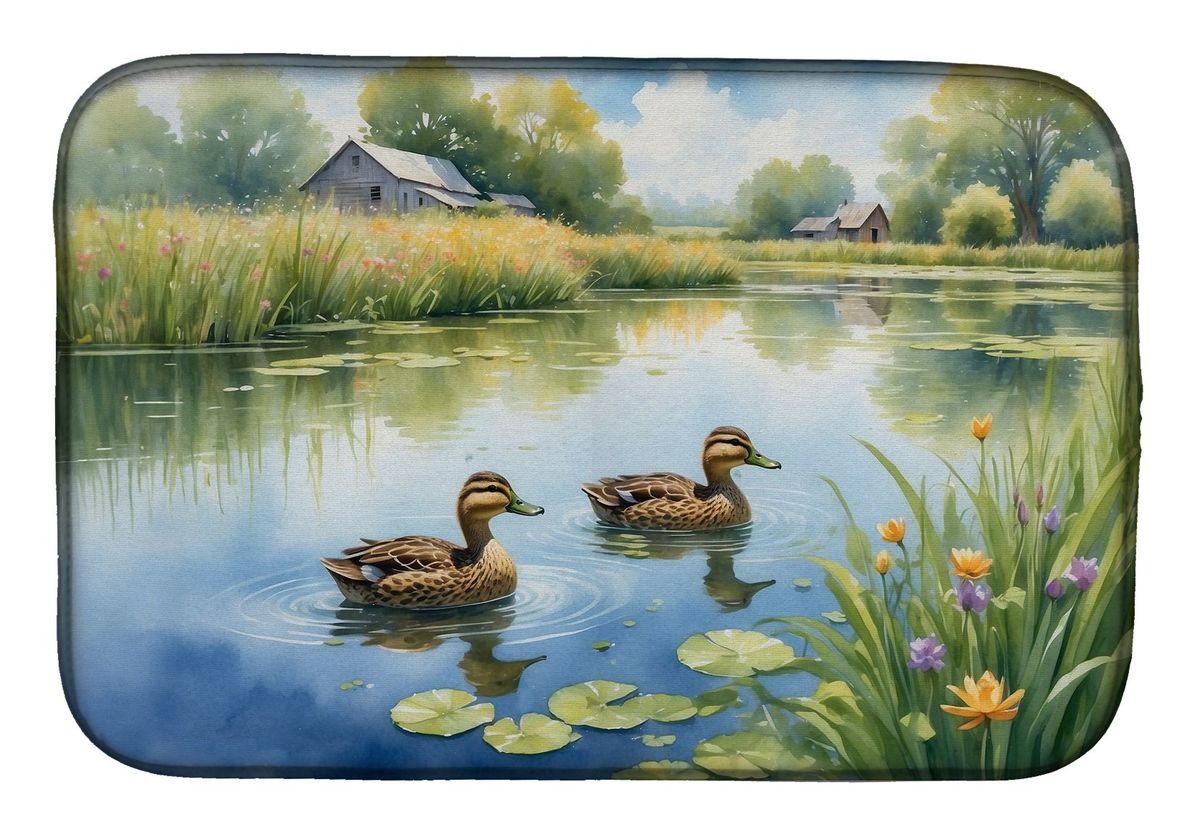 Mother Duck Dish Drying Mat Absorbent Dish Drying Mat Pad For Kitchen Counter Dish Drainer Mat For Countertop, 14 X 21", Multicolor_maomaolike.com