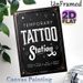 Temporary Tattoo Station Painting Poster, Vintage Chalkboard-style Poster With White Typography & Star Accents, Clear Operation Guide, Ideal For_maomaolike.com