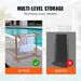 VEVOR Pool Towel Rack, 5 Bar, Brown, Freestanding Outdoor PVC T-Shape Poolside Storage Organizer, Include 8 Towel Clips, Mesh Bag, Hook, Also Stores Floats And Paddles, For Beach, Swimming Pool, Home_maomaolike.com