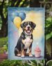 Entlebucher Mountain Dog Happy Birthday Garden Flag Mailbox Flag Decorative Yard Flag Banner Outside Patio Artwork Yard Flower Beds, Garden Size, Multicolor_maomaolike.com