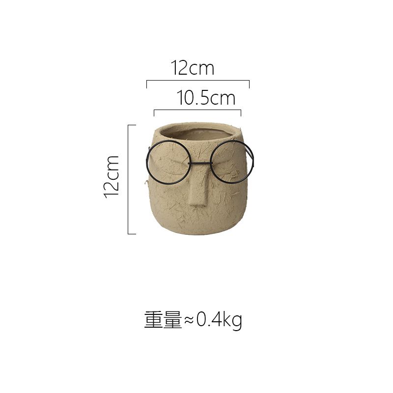 Nordic European Style Ceramic Flower Pot For Succulents And Plants, Modern Simple Personality Green Radish Rose Vintage Portrait_maomaolike.com