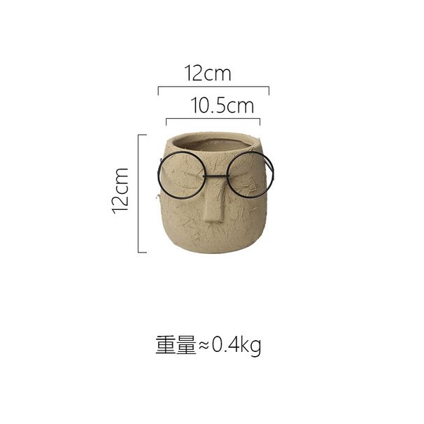 Nordic European Style Ceramic Flower Pot For Succulents And Plants, Modern Simple Personality Green Radish Rose Vintage Portrait_maomaolike.com