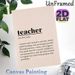 Teacher Definition Painting Poster, Minimalist Typography Poster, Elegant Text-based Design Honoring Educators, Ideal Decor For Classroom, Office Or_maomaolike.com