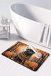 Black Pug Fall Memory Foam Kitchen Mat Machine Washable Anti-Fatigue Mat Cushion Comfort Bath Mat Or Kitchen Rug_maomaolike.com