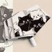 Simple Cartoon Kittens Printed Black And White Automatic Umbrella, Sunny And Rainy Dual-use UV Protection Umbrella, Thickened And ReinforcedFrame_maomaolike.com