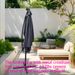 Rectangle 2x3M Outdoor Patio Umbrella Solar Powered LED Lighted Sun Shade Market Waterproof 6 Ribs Umbrella With Crank And Cross Base For Garden Deck Backyard Pool Shade Outside Deck Swimming Pool_maomaolike.com