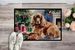Cocker Spaniel Cozy Christmas Doormat Front Door Mat Indoor Outdoor Rugs For Entryway, Non Slip Washable Low Pile, 24H X 36W_maomaolike.com