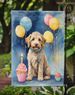 Labradoodle Happy Birthday Garden Flag Mailbox Flag Decorative Yard Flag Banner Outside Patio Artwork Yard Flower Beds, Garden Size, Multicolor_maomaolike.com