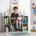 6-Cubby Kids Bookcase With Reading Nook And Cushion, Multi-Purpose Storage Organizer For Bedroom, Living Room, Grey_maomaolike.com