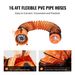 Portable Ventilator, 16 Inch Heavy Duty Cylinder Fan With 16.4ft Duct Hose, 1350W Strong Shop Exhaust Blower 5175CFM, Industrial Utility Blower For Sucking Dust, , Home/Workplace_maomaolike.com