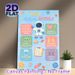 Space-themed Calming Guide Painting Poster, Pastel Cartoon Space Scene Poster, Practical Emotional Regulation Tips, Suitable For Office, Living Room_maomaolike.com