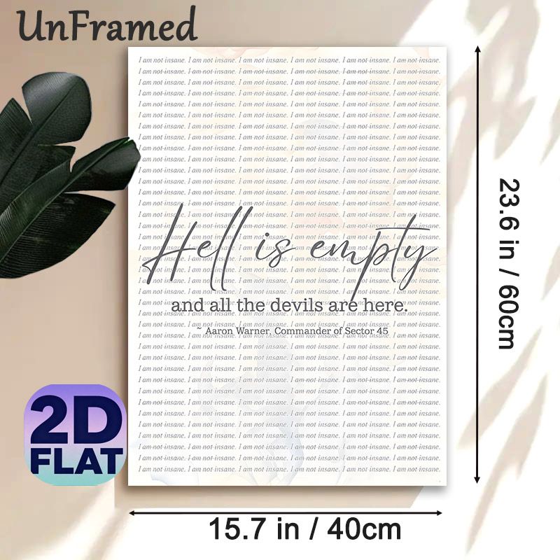 Dark Literary Quote Painting Poster, Soft-toned Typographic Poster, Thought-provoking Literary Quote Decor Suitable For Bedroom, Study Room_maomaolike.com
