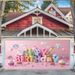 Pink Happy Birthday Party Banner - 2D Flat Polyester Backdrop With Balloons, Candies, Cupcakes, Wall Hanging Photo Props, Party Decor_maomaolike.com