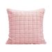 Household Accessories Rabbit Fur Pillow Living Room Sofa Cushion Solid Color Plaid Plush Pillowcase_maomaolike.com