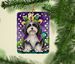 Havanese King Of Mardi Gras Porcelain Ornament Christmas Tree Hanging Decorations For Home Christmas Holiday, Rectangle, Gift, Multicolor_maomaolike.com