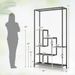 6-Tier Tall Plant Stand 71 Inch Metal Indoor Plant Shelf With 10 Hanging Hooks_maomaolike.com