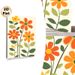 Retro Floral Painting Poster, Vibrant Minimalist Graphic Flower Poster, Cheerful Warm-toned Design, Ideal For Living Room, Bedroom And Office_maomaolike.com