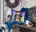 Greater Swiss Mountain Dog King Of Mardi Gras Throw Pillow Machine Washable, Indoor Outdoor Decorative Pillow For Couch, Bed Or Patio, 18Hx18W_maomaolike.com