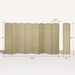 Folding Room Divider Screen 8 Panel 5.6 ' Tall Privacy Screen Freestanding Room Partition For Home Office, Beige_maomaolike.com