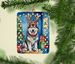 Alaskan Malamute Christmas Reindeer Porcelain Ornament Christmas Tree Hanging Decorations For Home Christmas Holiday, Rectangle, Gift, Multicolor_maomaolike.com