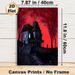 Haunted Mansion Painting Poster, Eerie Dark Gothic Style Poster, Spooky Old Mansion With Crimson Sky And Shadowy Figure, Ideal For Home Wall Decor And_maomaolike.com