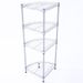 4-Tier Corner Storage Shelves, Wire Shelving Unit, Metal Shelf, Steel Storage Rack For Laundry Bathroom Kitchen Silver_maomaolike.com