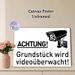 Video Surveillance Warning Painting Poster, Minimalist Monochrome Graphic Poster, Clear Security Reminder Suitable For Property Entrances, Outdoor_maomaolike.com