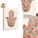 Floral Hamsa Hand Painting Poster, Vibrant Floral-filled Hamsa Hand Poster, Brings Bohemian-inspired Charm Ideal For Living Room, Bedroom Or_maomaolike.com