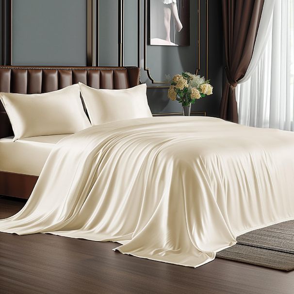 Satin Sheets Queen Size Bed Set, Black, 4 Pieces | Luxury Silky Bed Sheets, 15 Inch Deep Pocket, Similar To Silk, Soft And Cooling, Reduces Friction,_maomaolike.com