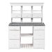 Garden Potting Bench Table, Rustic And Sleek Design With Multiple Drawers And Shelves For Storage_maomaolike.com