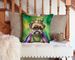 Brussels Griffon King Of Mardi Gras Throw Pillow Machine Washable, Indoor Outdoor Decorative Pillow For Couch, Bed Or Patio, 14Hx14W_maomaolike.com