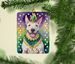 English Bull Terrier King Of Mardi Gras Porcelain Ornament Christmas Tree Hanging Decorations For Home Christmas Holiday, Rectangle, Gift, Multicolor_maomaolike.com