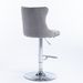 Swivel Velvet Barstools Adjusatble Seat Height From 25-33 Inch, Chrome Base Bar Stools With Backs Comfortable Tufted For Home Pub And Kitchen Island,Set Of 2, AS1712GY, Gray_maomaolike.com