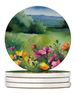 North Dakota Wild Prairie Roses In Watercolor Large Sandstone Coasters Pack Of 4 Absorbent Round Coasters Decor Gifts For Men Or Women, 4 In, Multicolor_maomaolike.com