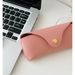 Unisex Portable simple button glasses case High appearance level sunglasses Sunglasses Men's and women's glasses case Glasses storage case_maomaolike.com