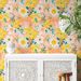 Sunlit Floral Peel & Stick Wallpaper – Vibrant Yellow Botanical, Removable Waterproof Wall Decor For Living Room & Bedroom_maomaolike.com