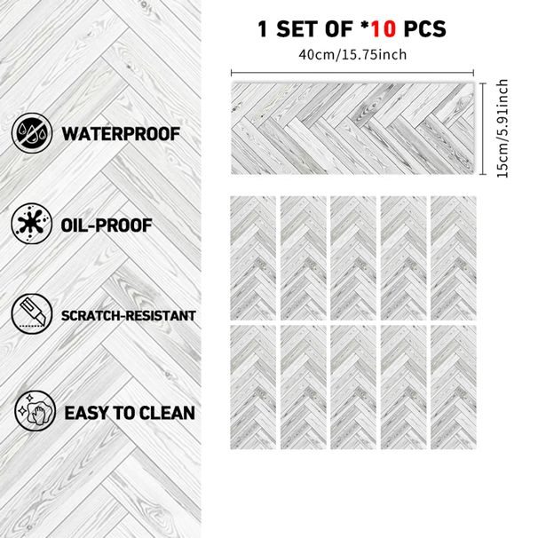 Gray Wood Grain Floor Tiles, Self-adhesive PVC Flooring, Waterproof And Wear-resistant, Easy DIY Peel And Stick Installation_maomaolike.com