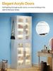 Freestanding Shoe Cabinet With Acrylic Doors And LED Lights_maomaolike.com
