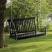 2-Seater Hanging Porch Swing Outdoor Patio Swing Chair Seat With Slatted Build And Chains, 440lbs Weight Capacity, Black_maomaolike.com