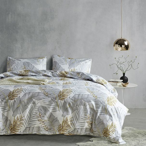 Three Piece Brushed Printed Quilt Set Duvet Bedding_maomaolike.com